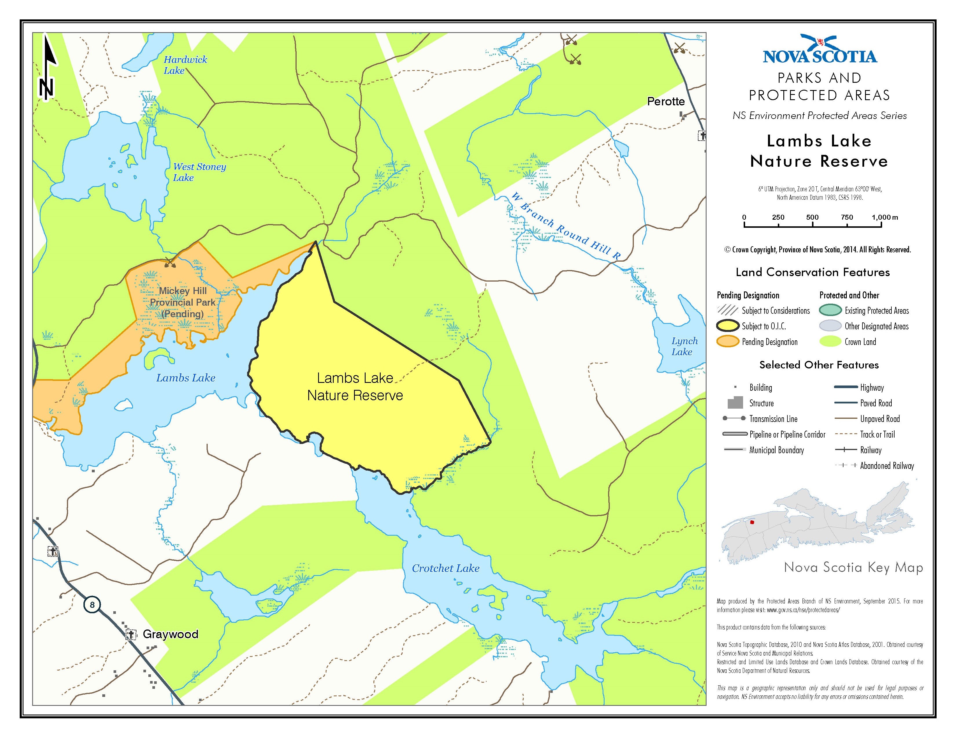 Approximate boundaries of Lambs Lake Nature Reserve